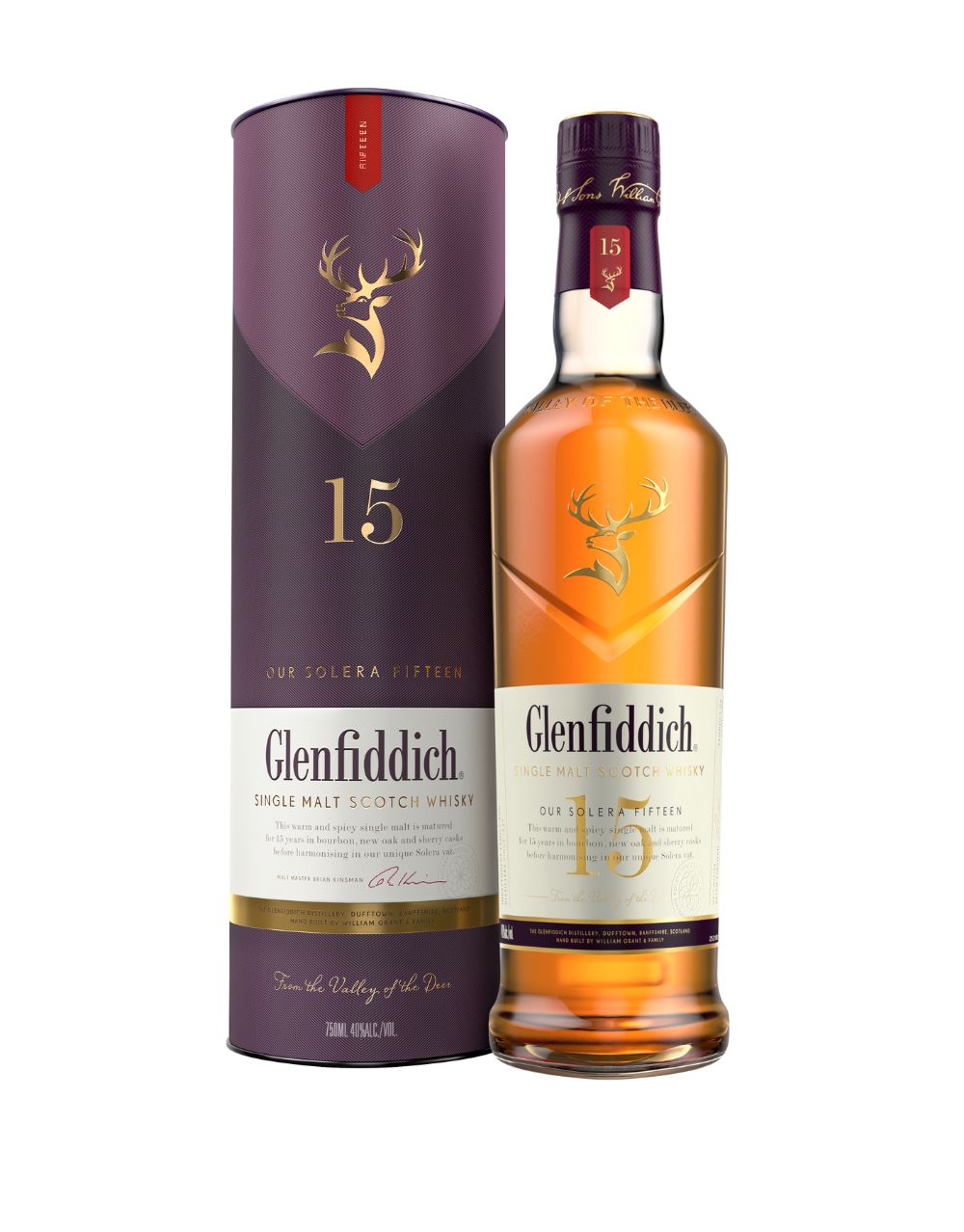 GLENFIDDICH 15 YEAR OLD SOLERA RESERVE SINGLE MALT SCOTCH WHISKY 750 ML
