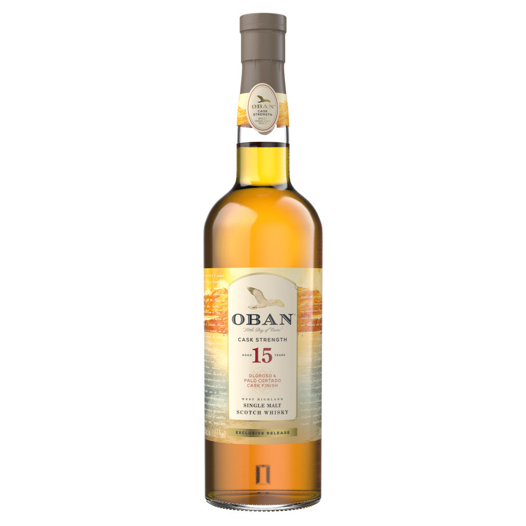 OBAN CASK STRENGTH AGED 15 YEARS SINGLE MALT SCOTCH WHISKY 750 ML