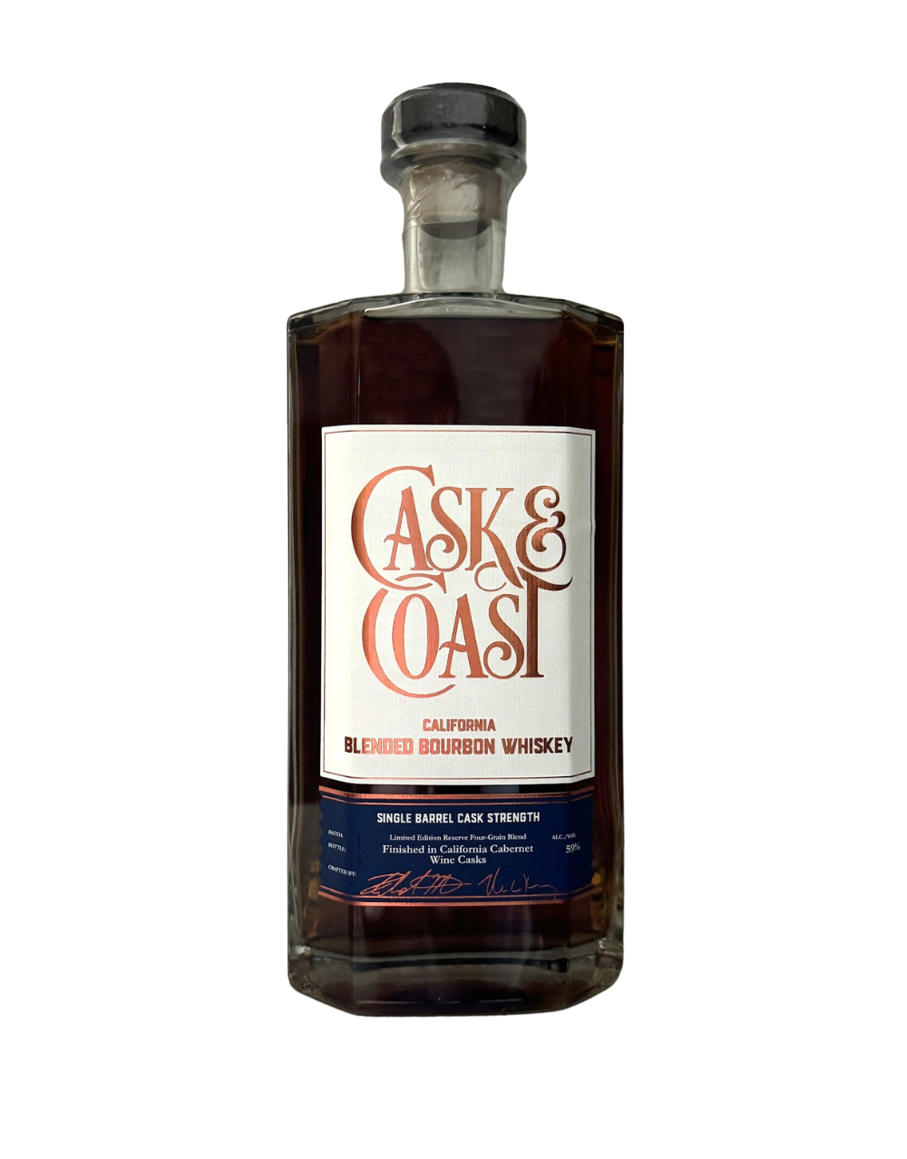 CASK & COAST ANNIVERSARY RELEASE SINGLE BARREL CABERNET CASK FINISH CALIFORNIA BOURBON 750 ML