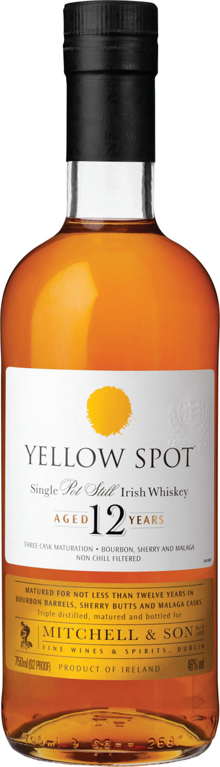 YELLOW SPOT SINGLE POT STILL 12 YEAR OLD IRISH WHISKEY 750 ML