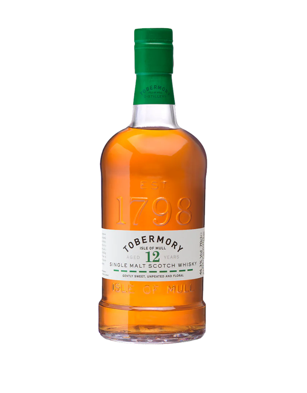 TOBERMORY 12 YEAR OLD SINGLE MALT SCOTCH WHISKY 750 ML