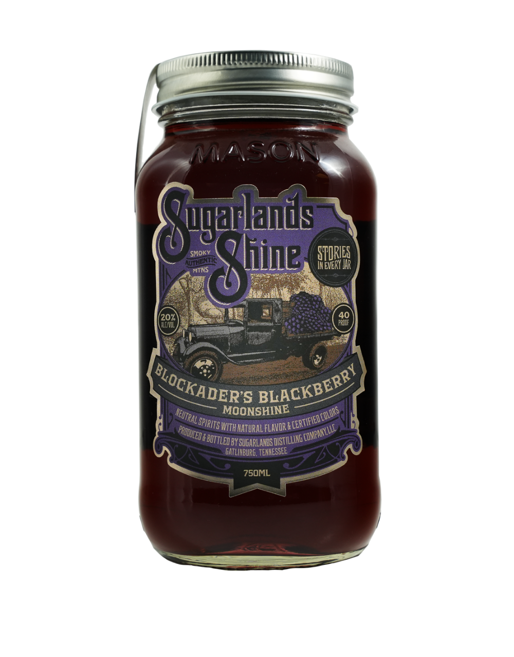 SUGARLANDS BLOCKADER'S BLACKBERRY MOONSHINE 750 ML