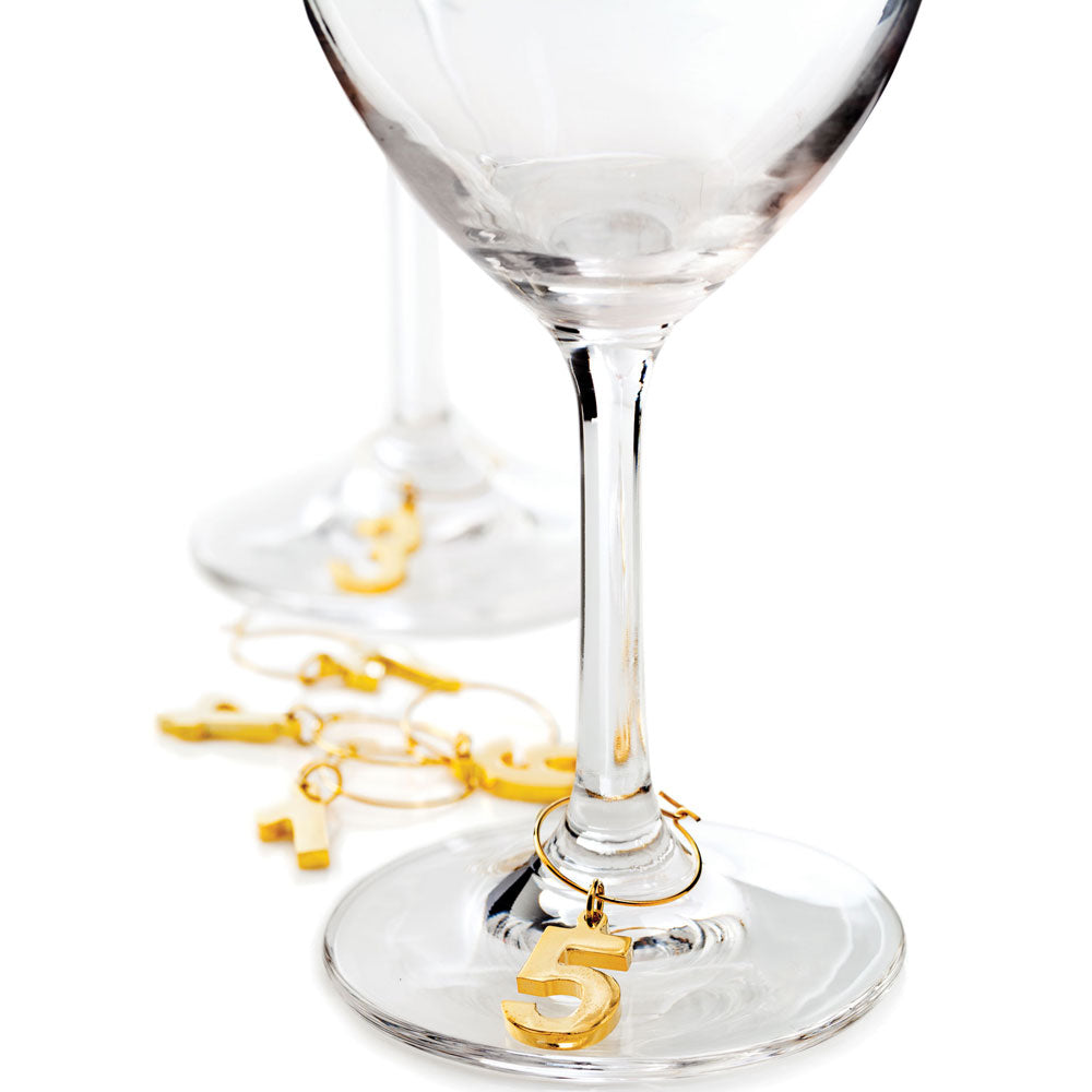 Viski Gold Plated Wine Charms