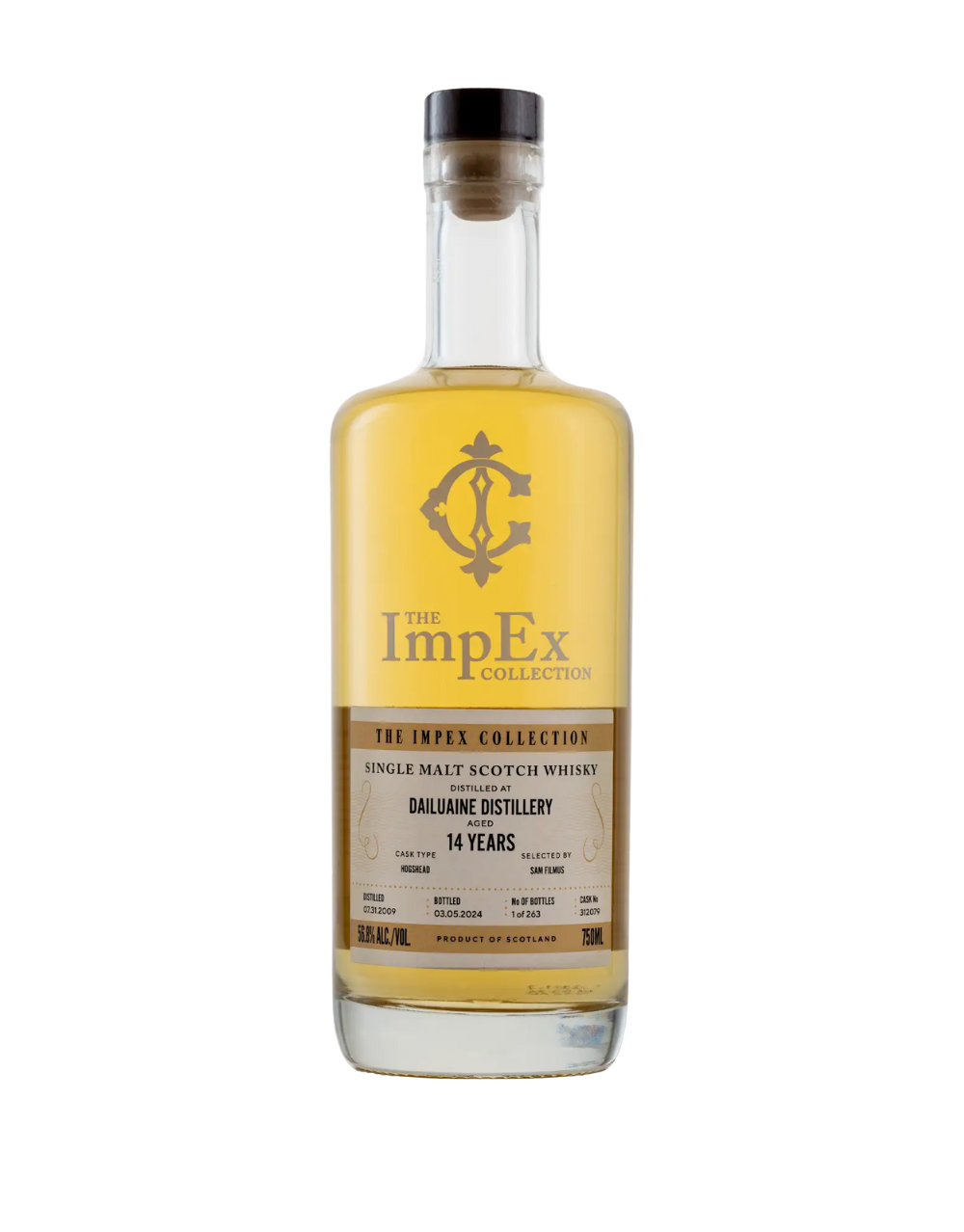 THE IMPEX COLLECTION 2009 14 YEAR OLD DAILUAINE SINGLE CASK #312079 750 ML