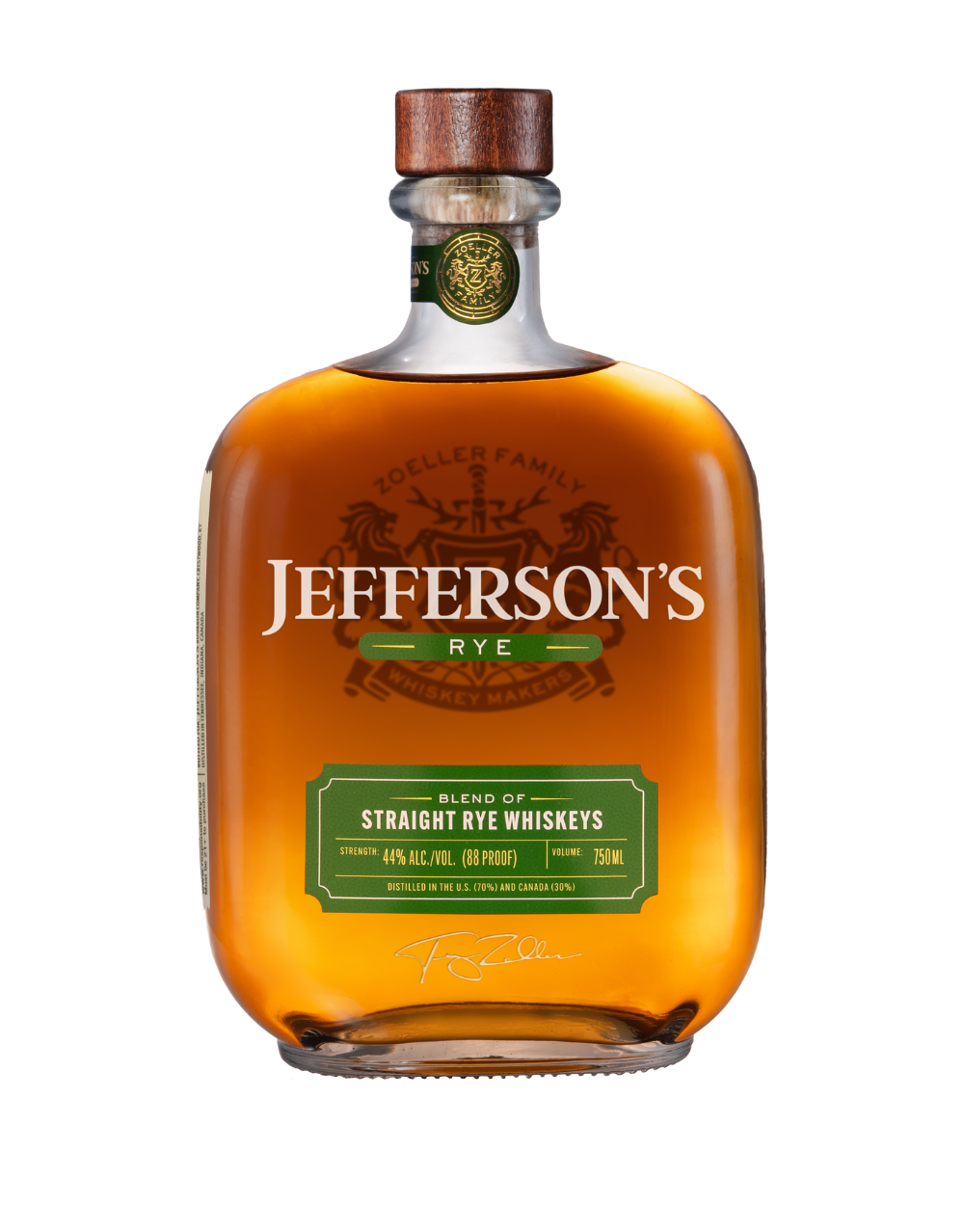 JEFFERSON'S STRAIGHT RYE WHISKEY 750 ML