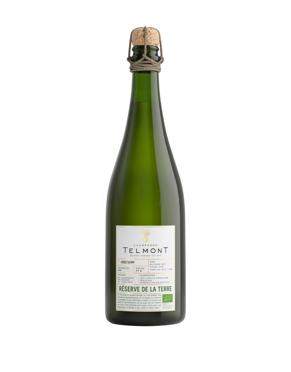 TELMONT CHAMPAGNE 2017 RÉSERVE DE LA TERRE 750 ML