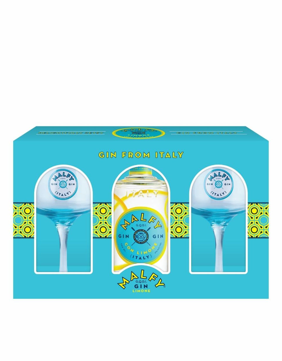 MALFY™ GIN LIMONE WITH 2 COPA GLASSES 750 ML