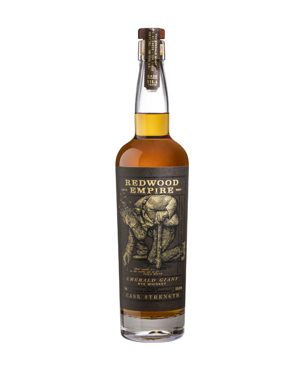 REDWOOD EMPIRE EMERALD GIANT CASK STRENGTH RYE WHISKEY