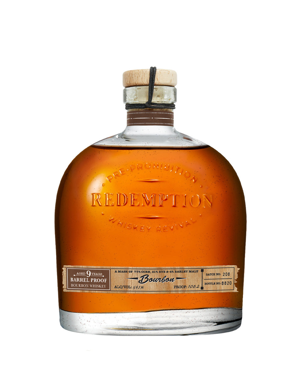 REDEMPTION 9 YEAR OLD BARREL PROOF BOURBON WHISKEY 750 ML