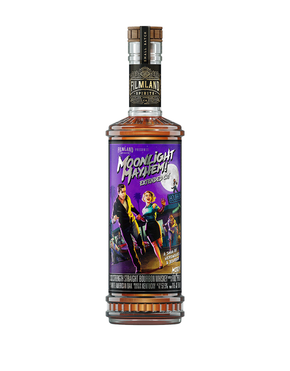 FILMLAND SPIRITS “MOONLIGHT MAYHEM! EXTENDED CUT” – CASK STRENGTH BOURBON 750 ML