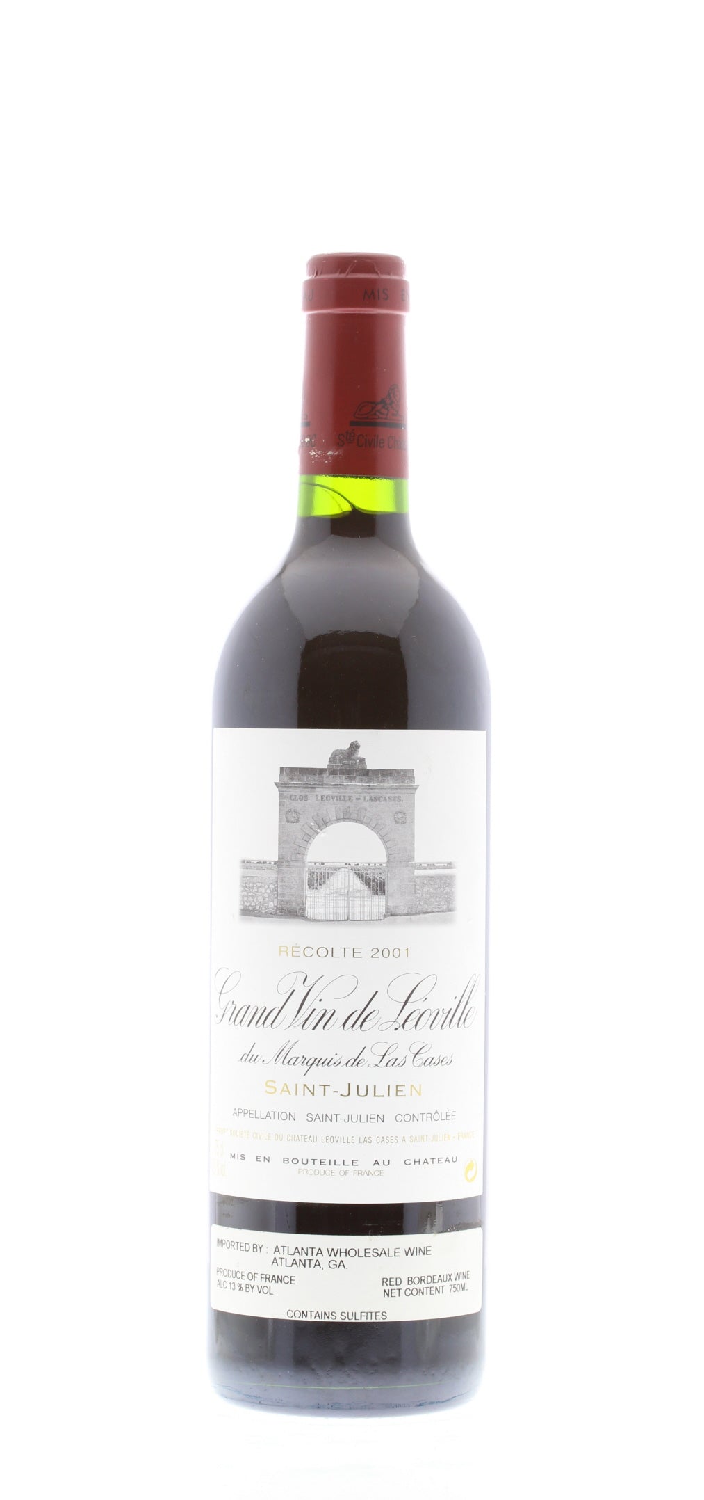 Chateau Leoville Las Cases 2001 Front Bottle Shot
