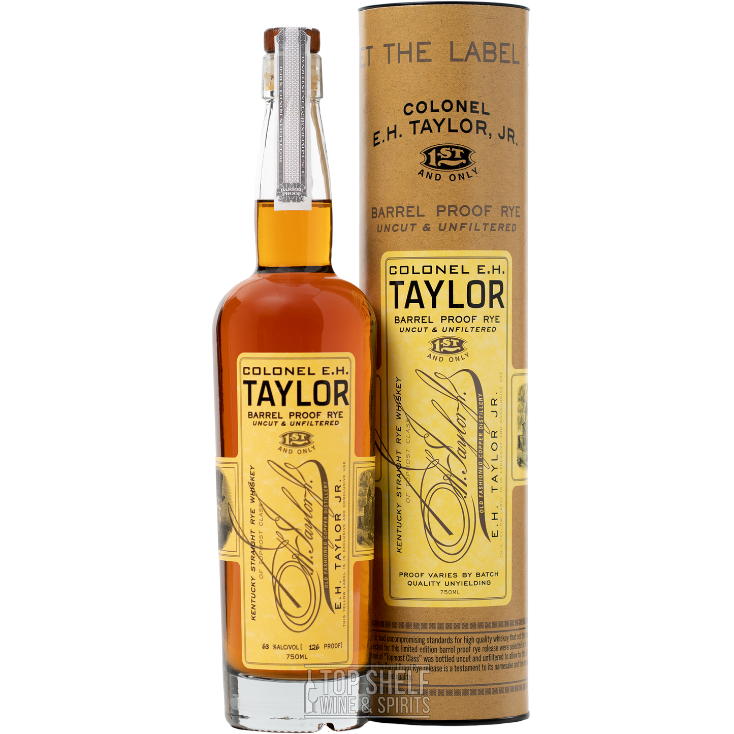 Colonel E.H. Taylor Barrel Proof Rye Unfiltered Uncut Rye Whiskey