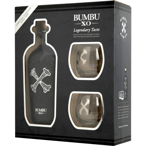 Bumbu X.O. Rum with Glasses