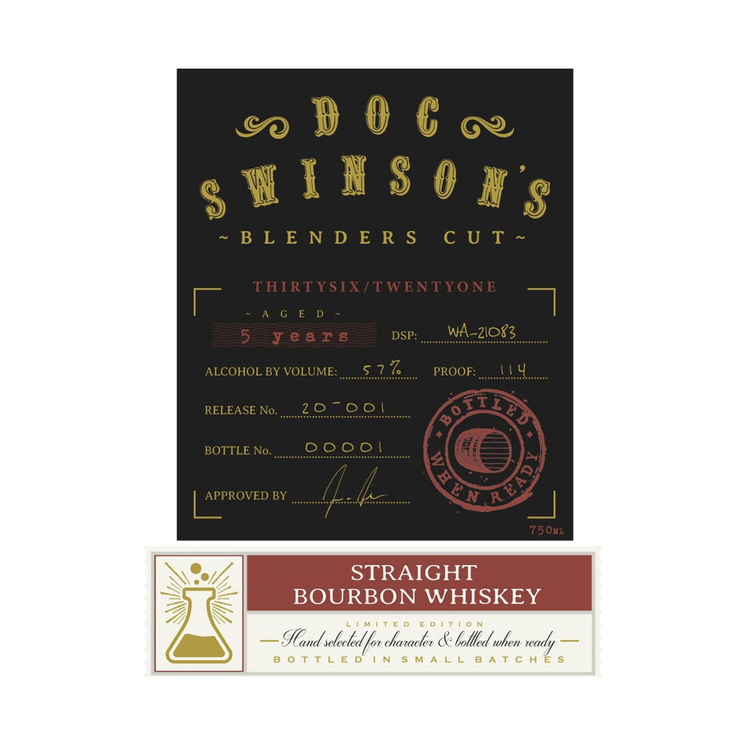 Doc Swinson’s Blenders Cut 5 Year Old Bourbon 750ml