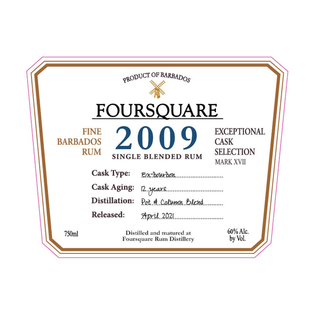 Foursquare 2009 Single Blended Rum 750ml