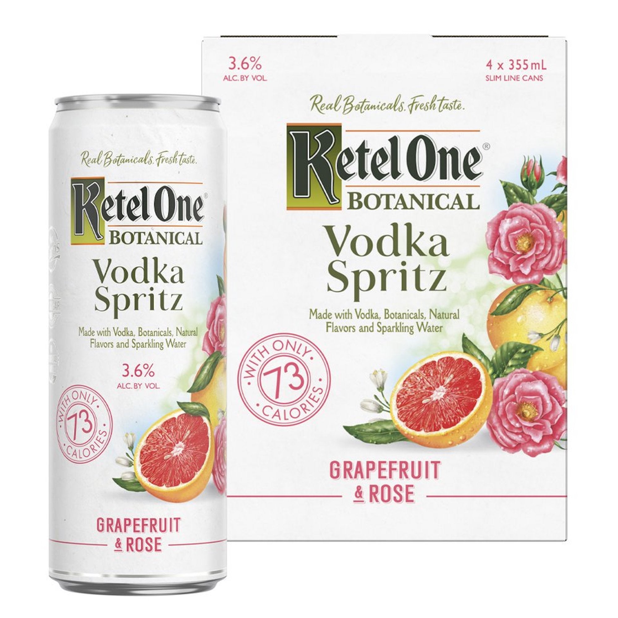 Ketel One Vodka Spritz Grapefruit & Rose 4 pack