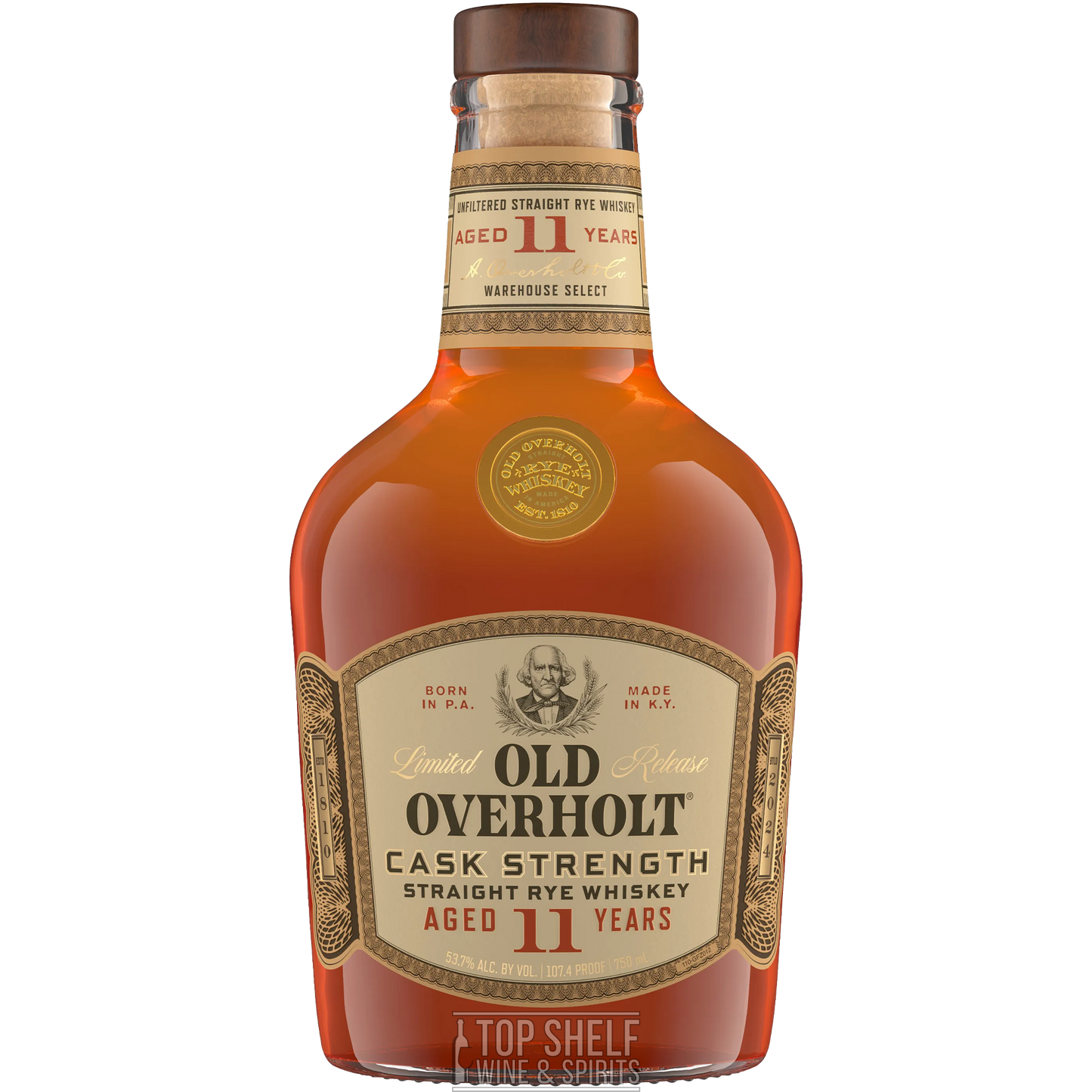 Old Overholt 11 Year Cask Strength Straight Rye Whiskey