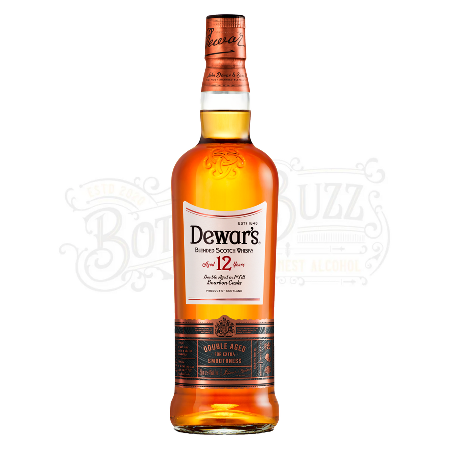 Dewar's Blended Scotch Double Aged 1st Fill Bourbon Casks 12 Yr