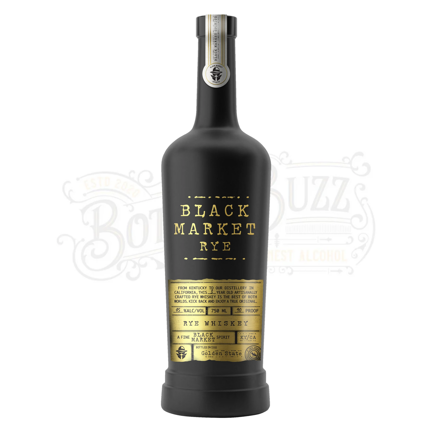 Black Market Spirits Rye Whiskey 3 Yr