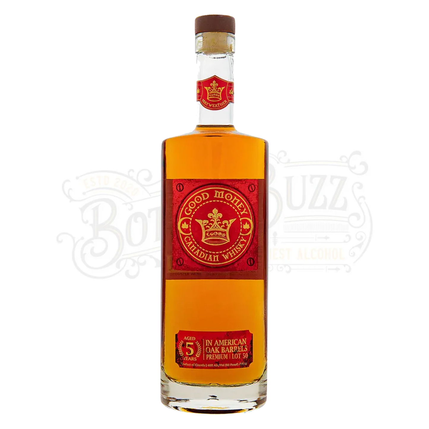 Good Money Canadian Whisky Aged In American Oak Barrels Lot 50 5 Yr
