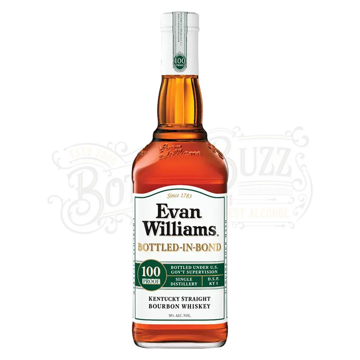 Evan Williams Straight Bourbon White Label Bottled In Bond 1.75 L