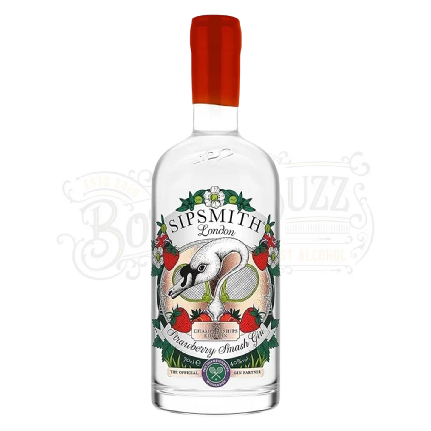 Sipsmith Strawberry Smash Flavored Gin Wimbledon