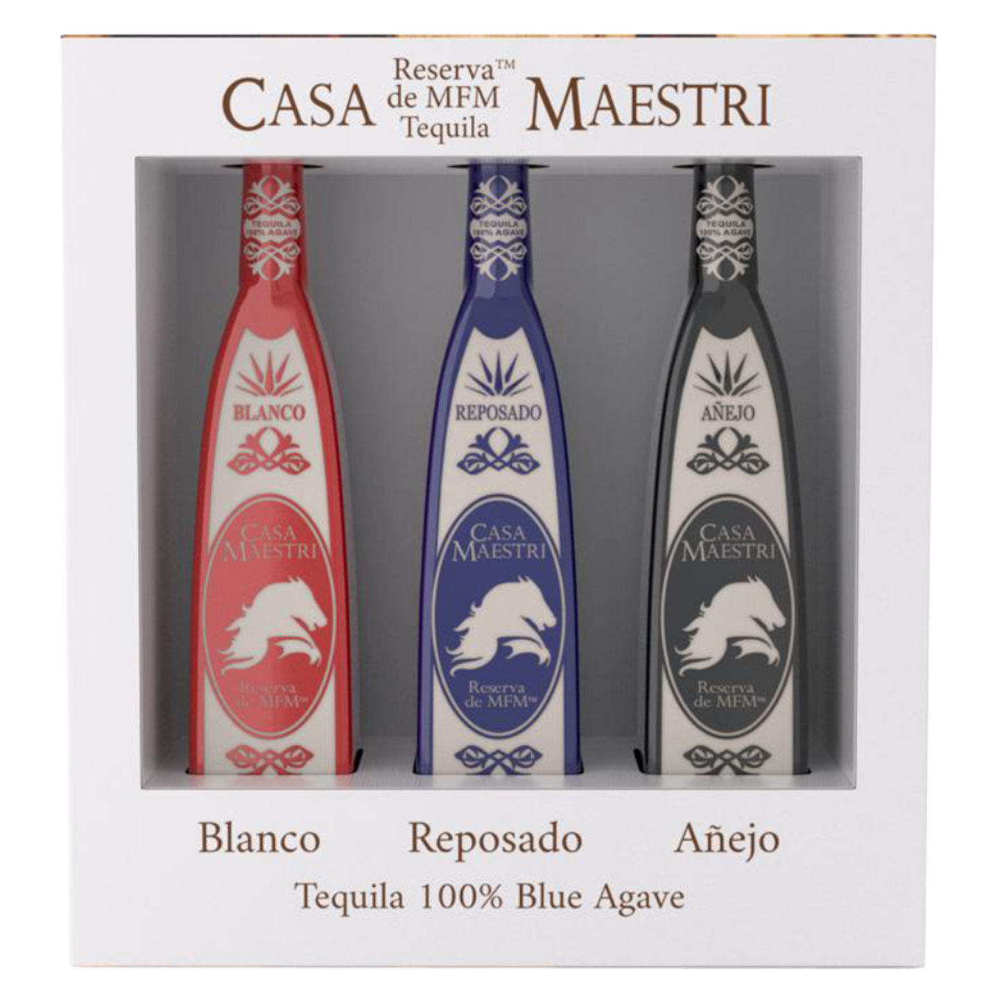 Casa Maestri Tequila Blanco, Reposado, & Anejo Bundle 375 ml