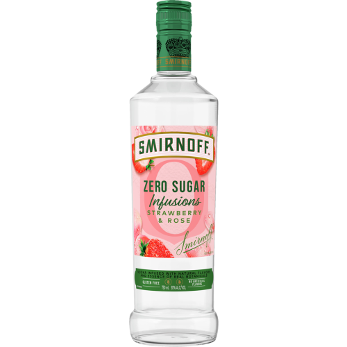 Smirnoff Zero Sugar Infusions Strawberry & Rose Vodka (50mL)