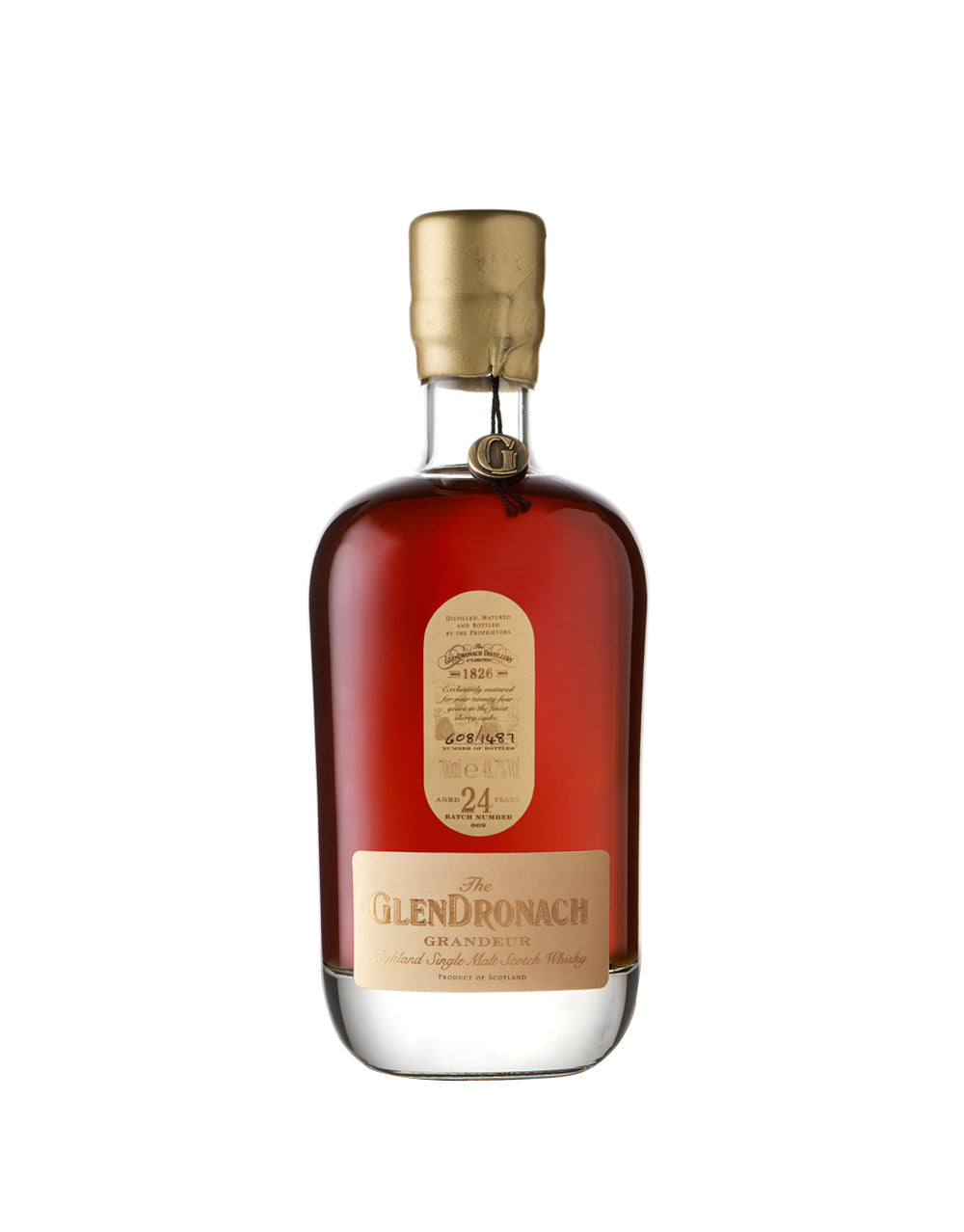 THE GLENDRONACH GRANDEUR AGED 24 YEARS SINGLE MALT WHISKY 750 ML