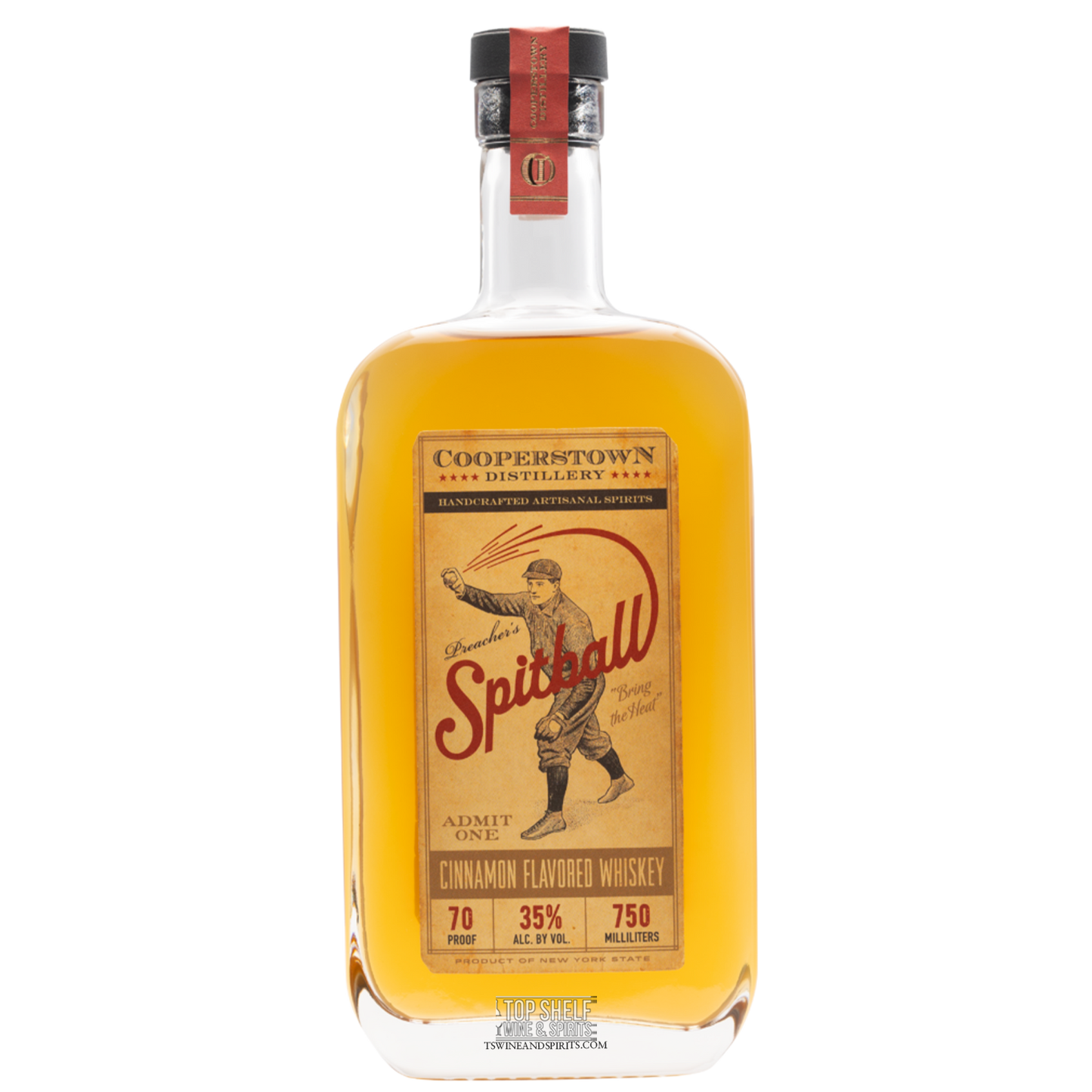 Cooperstown Distillery Spitball Cinnamon Whiskey (Less Sugar)