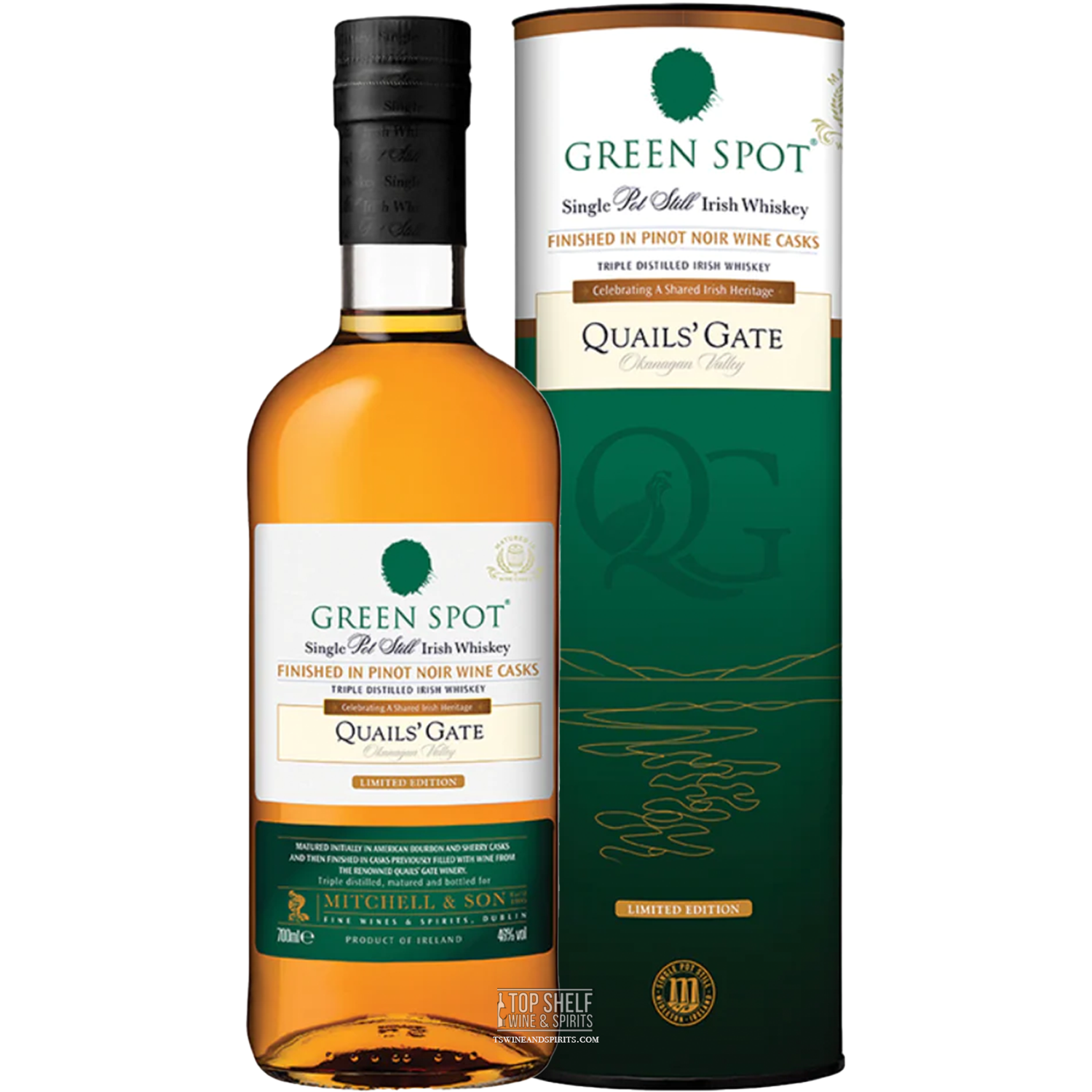 Green Spot Quails' Gate Irish Whiskey
