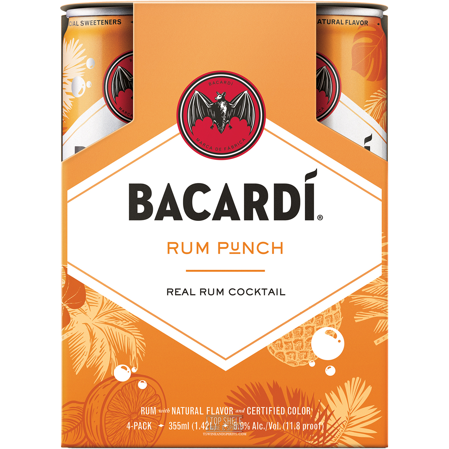 Bacardà Rum Punch Cans (4 Pack)