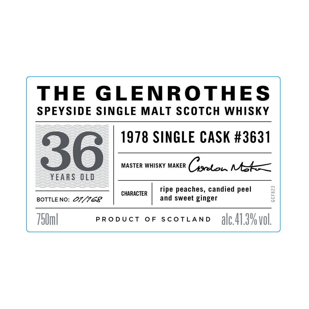 The Glenrothes 36 Year Old 1978 Single Cask #3631 750ml