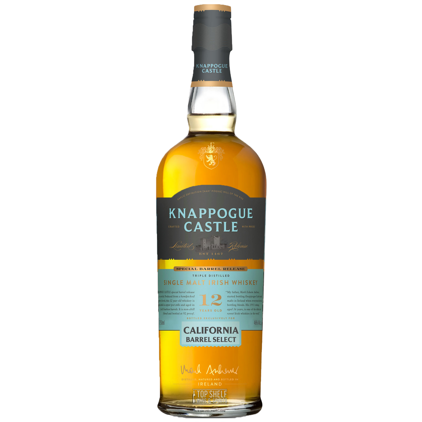 Knappogue Castle 12 Year California Barrel Select Single Malt