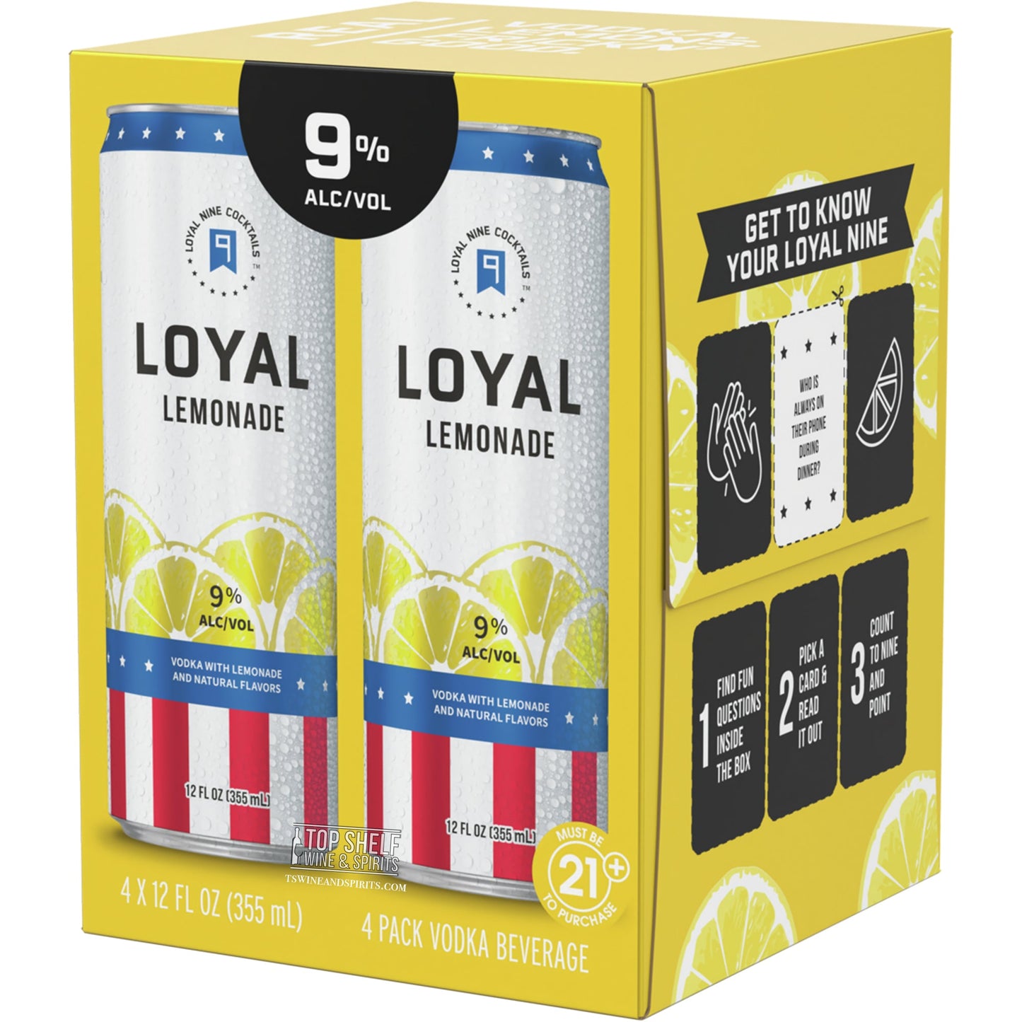 Loyal 9 Lemonade Cocktail 4 Pack Cans