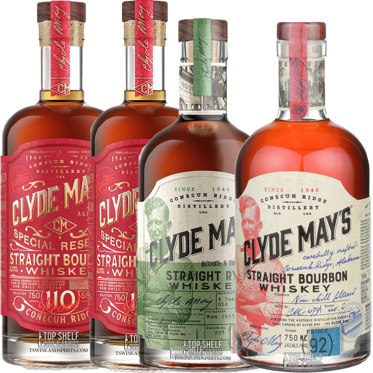 Clyde May's Top Shelf Collection (4 Bottles)