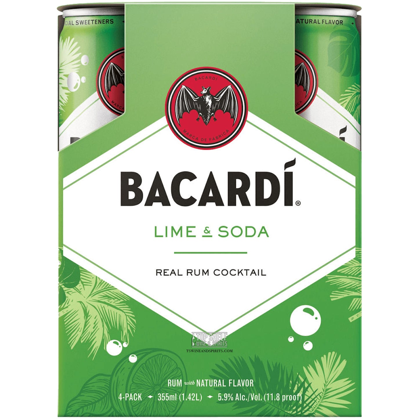 Bacardà Lime & Soda 4 Pack Cans