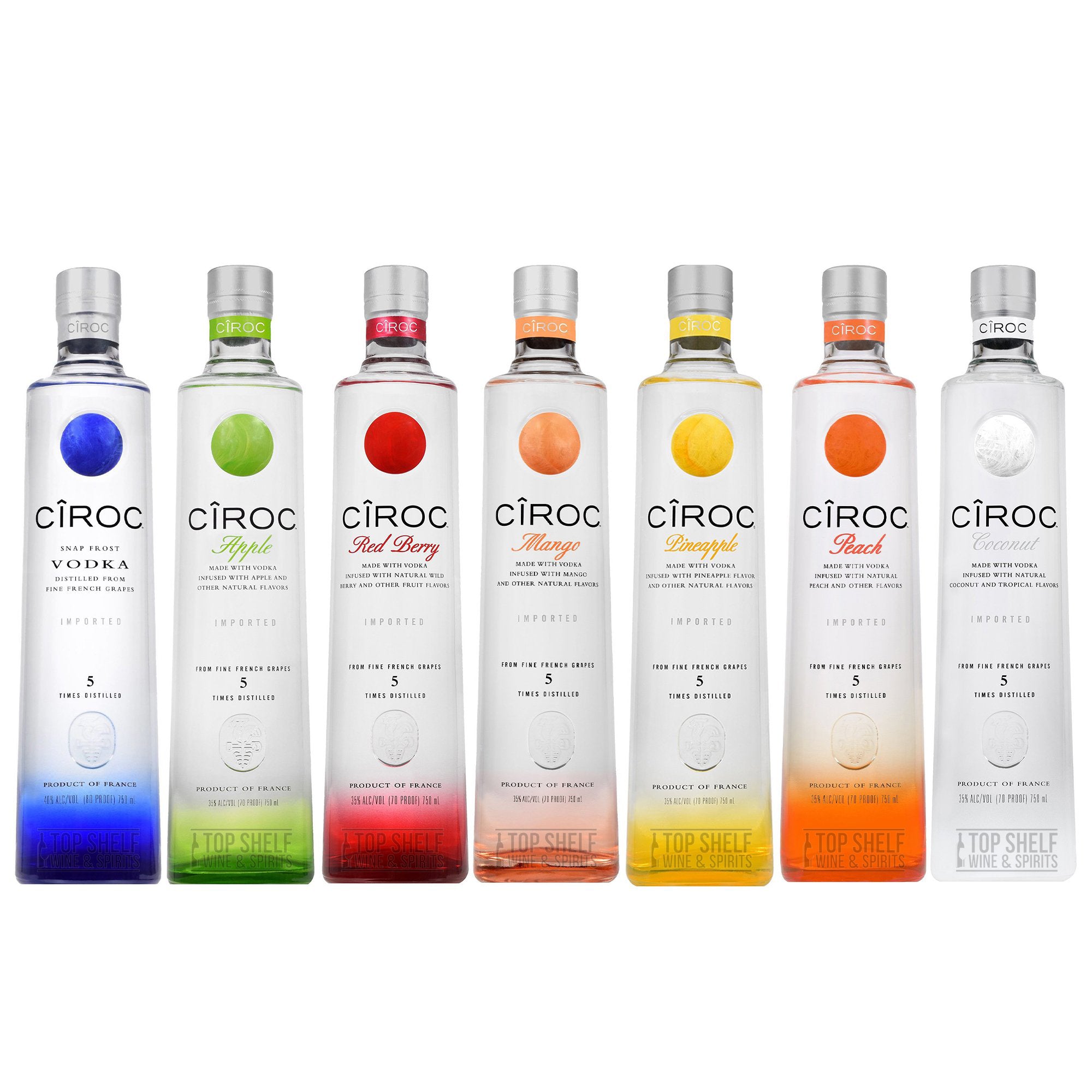 Cîroc Vodka 7 Bottle Collection