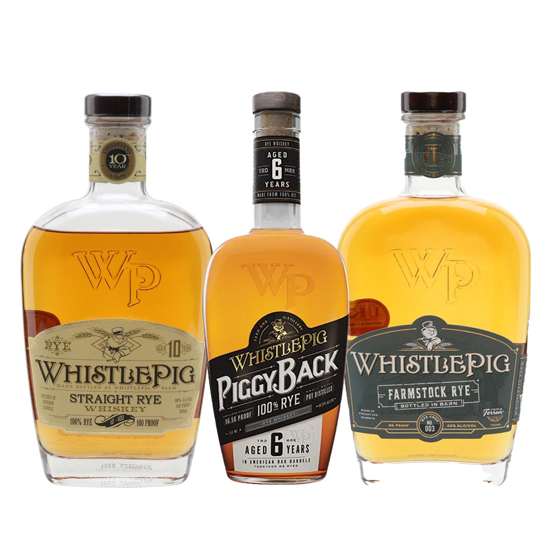 WhistlePig 6 Year+Whistle Pig 10 Year+WhistlePig Farmstock No.003 Special