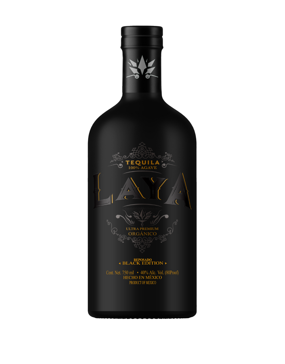 LAYA BLACK EDITION REPOSADO ORGANIC TEQUILA 750 ML