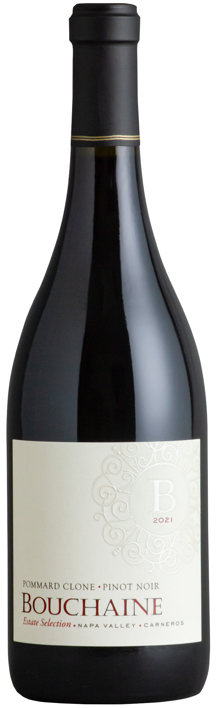 Bouchaine Pommard Clone Estate Pinot Noir 2021 Front Bottle Shot