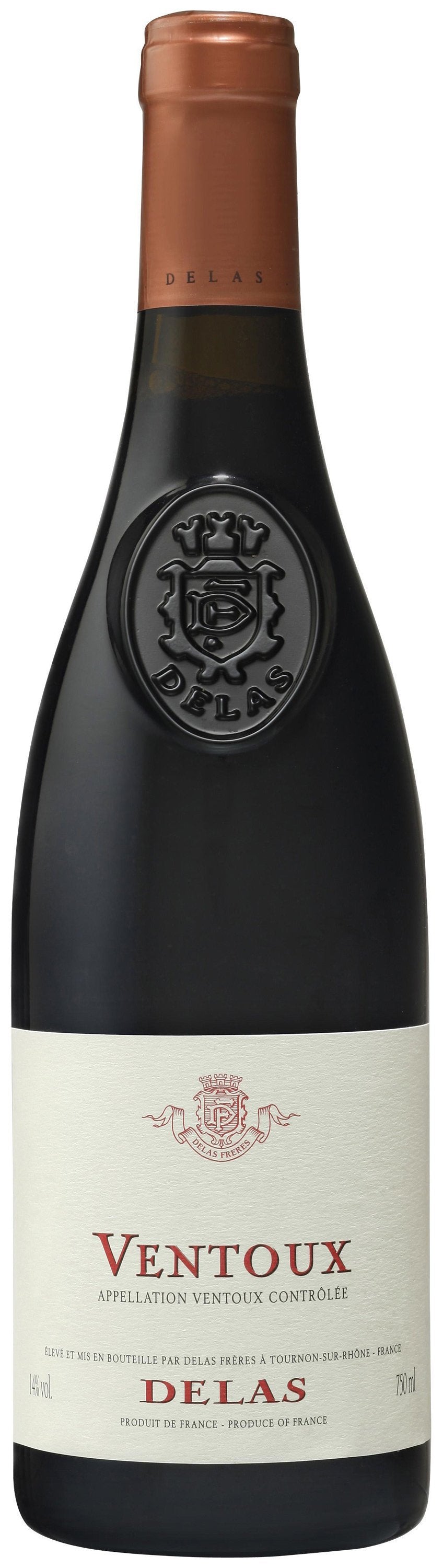 Delas Ventoux 2021 Front Bottle Shot