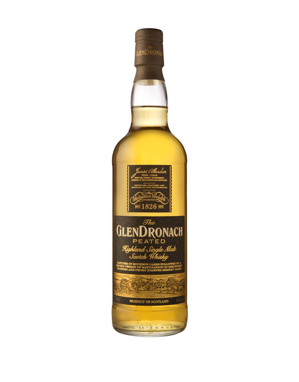 THE GLENDRONACH PEATED SINGLE MALT WHISKEY 750 ML