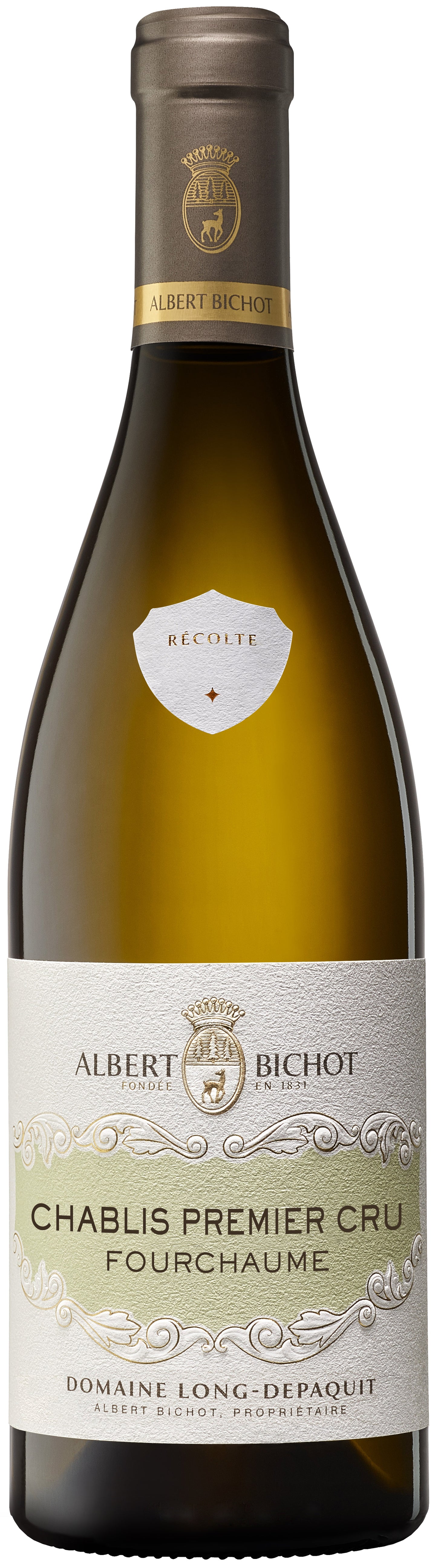 Albert Bichot Chablis Fourchaume Premier Cru Domaine Long-Depaquit 2022 Front Bottle Shot