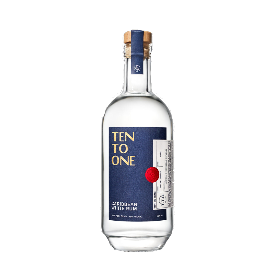 TEN TO ONE WHITE RUM 750 ML