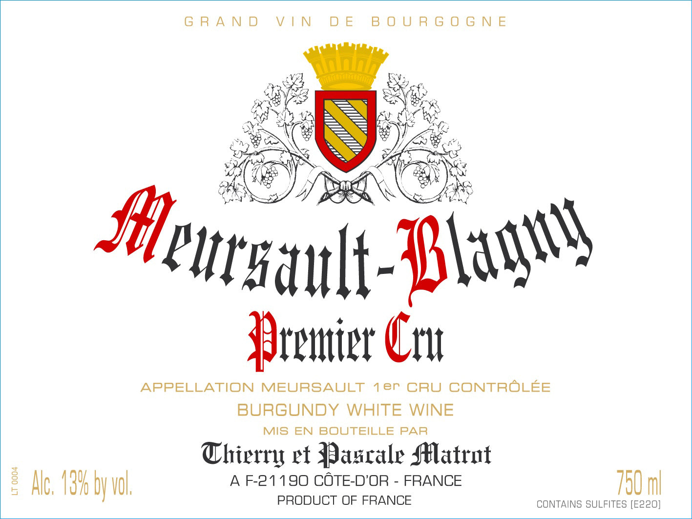 Domaine Matrot Meursault Blagny Premier Cru (375ML half-bottle) 2022