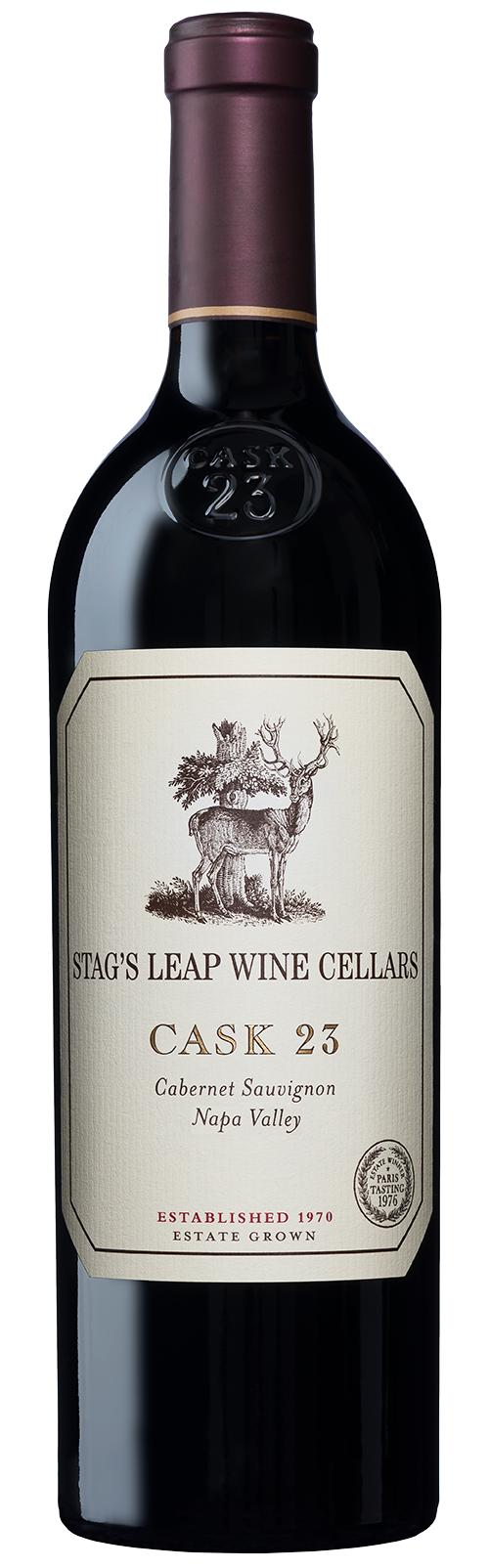 Stag's Leap Wine Cellars Cask 23 Cabernet Sauvignon 2021 Front Bottle Shot