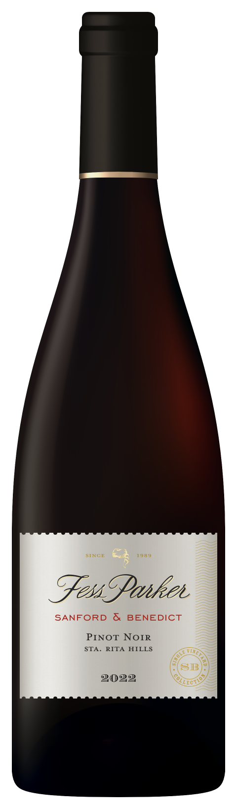 Fess Parker Sanford and Benedict Pinot Noir 2022  Front Bottle Shot