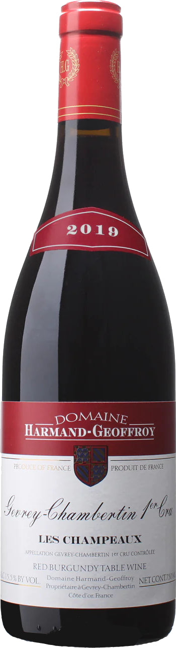 Domaine Harmand-Geoffroy Gevrey-Chambertin Les Champeaux Premier Cru 2019 Front Bottle Shot