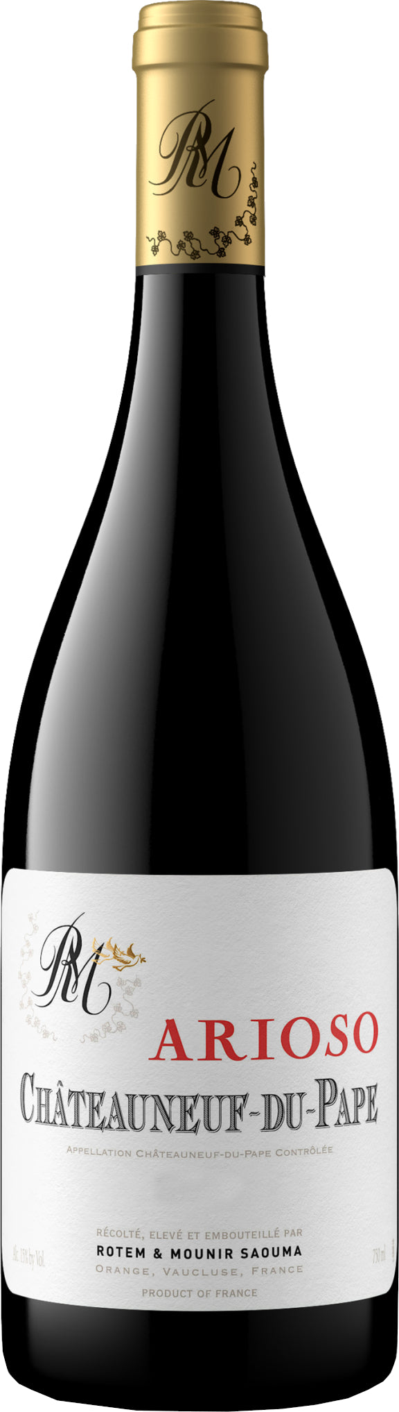 Rotem & Mounir Saouma Chateauneuf-du-Pape Arioso 2019 Front Bottle Shot